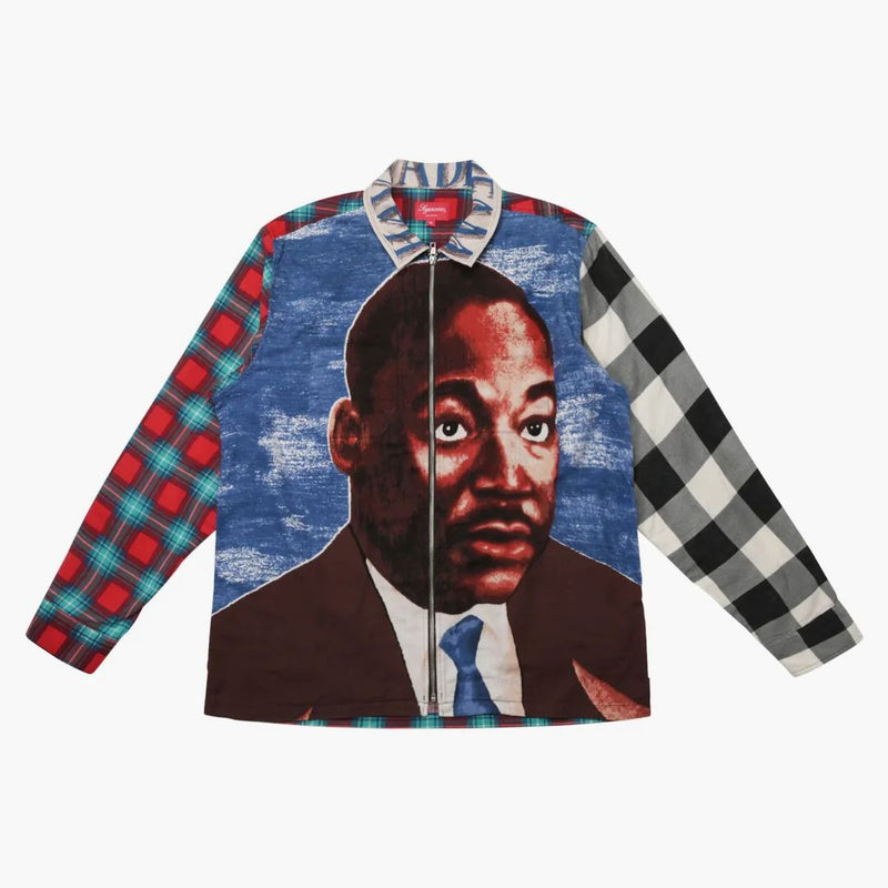 Supreme Mlk Zip Up Flann Shirt Multicolor