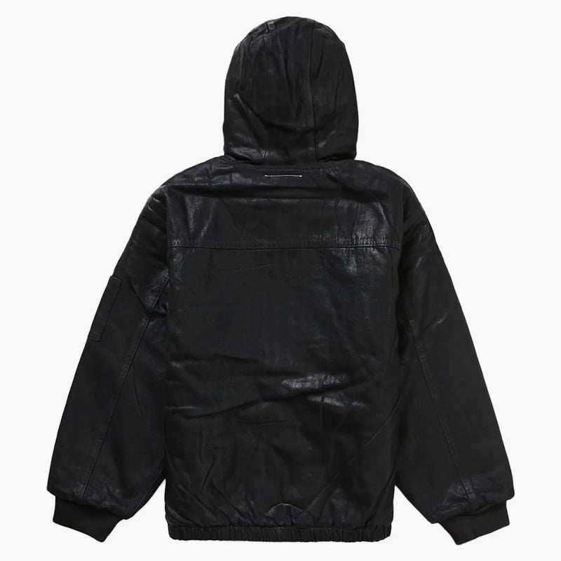 Nejvyšší mm6 Maison Margiela Fólie s kapucí, černá bunda