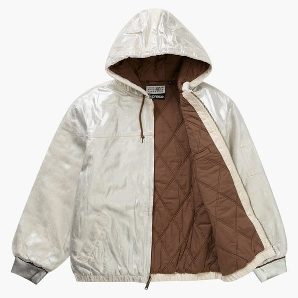Supreme Mm6 Maison Margiela Foil Hooded Work Jacket Natural