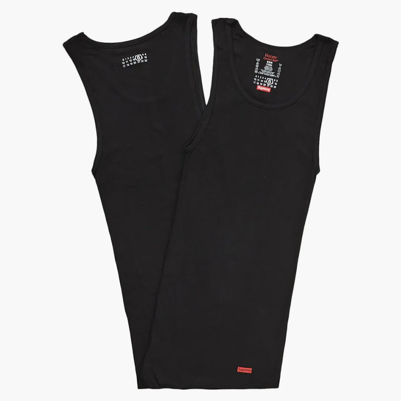 Supreme Mm6 Maison Margiela Hanes bez tanku Tank Top (2 Pack) Černý