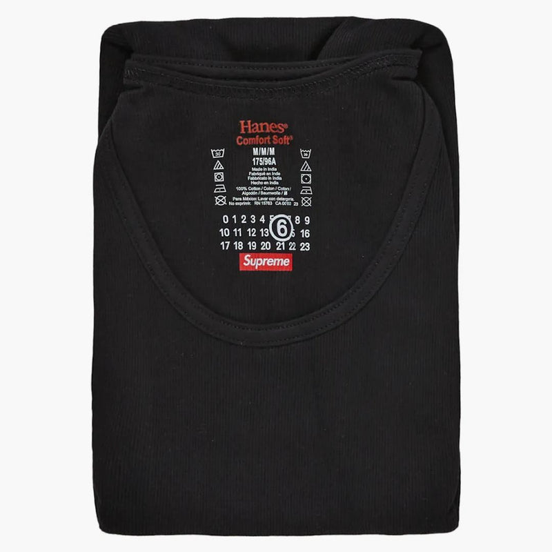 Supreme Mm6 Maison Margiela Hanes bez tanku Tank Top (2 Pack) Černý