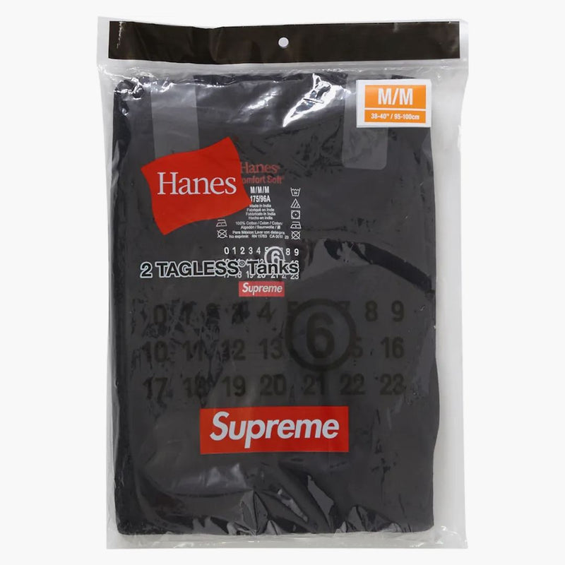 Supreme Mm6 Maison Margiela Hanes bez tanku Tank Top (2 Pack) Černý