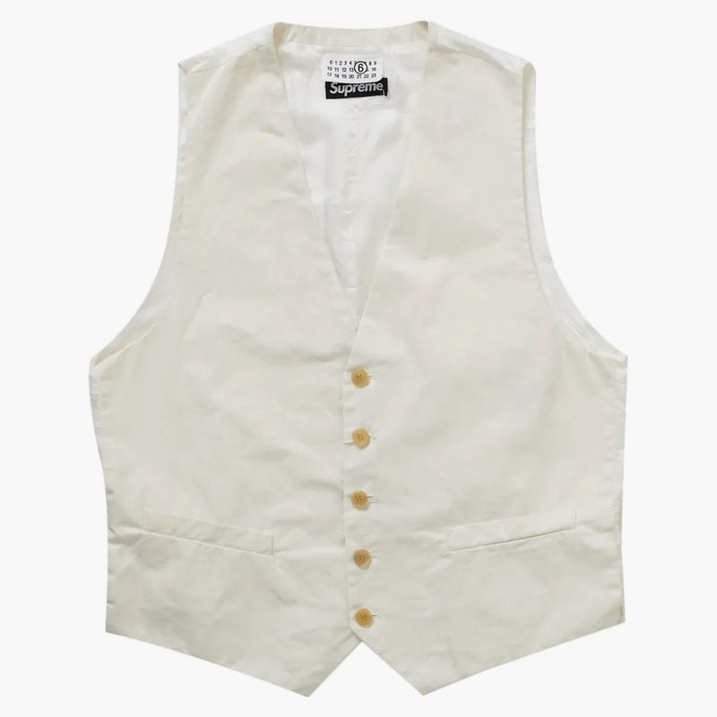 Supreme Mm6 Maison Margiela Washed Cotton Suit Vest Cream