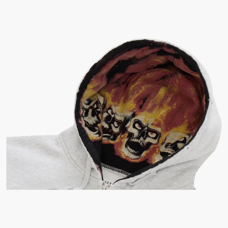 Supreme MM6 Maison Margiela Zip Up Felpa con cappuccio Ash Grey