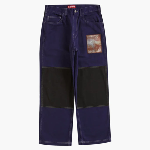 Nejvyšší Mark Leckey Dream English Kid Panel Panel Pants Navy