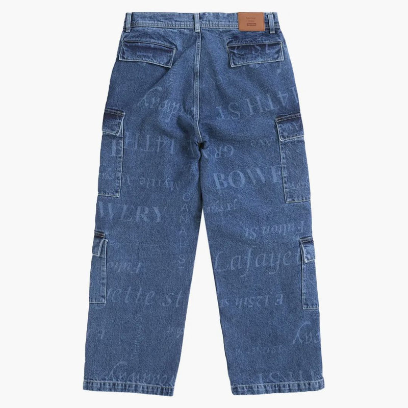 Supremo Martine Rose Denim Cargo Pant Lavato blu