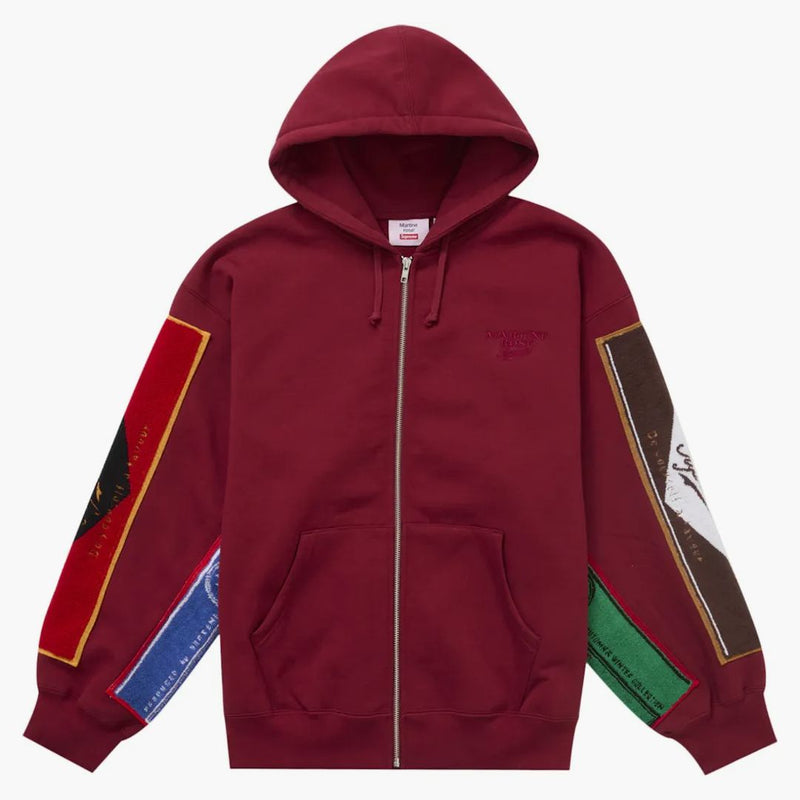 Supreme Martine Rose Towel Zip Up Hooded Sweatshirt Cardinal