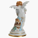Supreme Meissen Hand-Painted Porcelain Cupid Figurine Multicolor