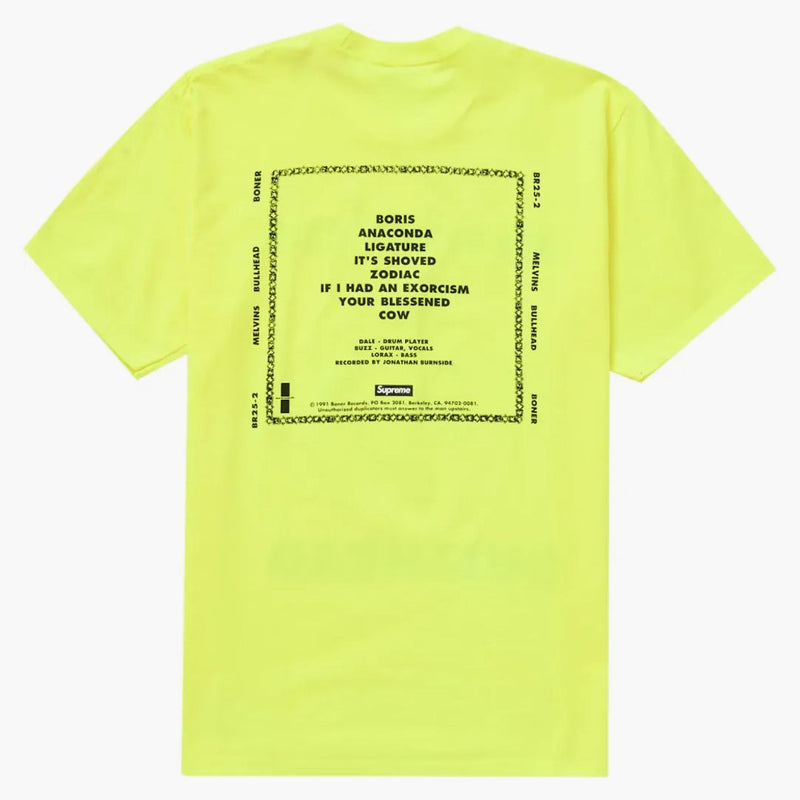 Supreme Melvins Bullhead Tee Fluorescent Yellow