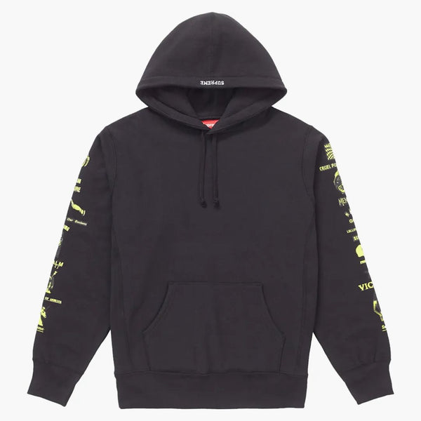 Supreme Menace Hooded Sweatshirt svart