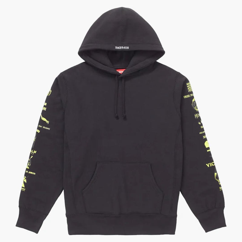 Supreme Menace Hooded Sweatshirt svart