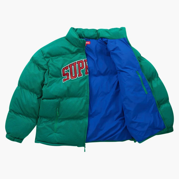 Supreme mesh jersey buffer jacket green