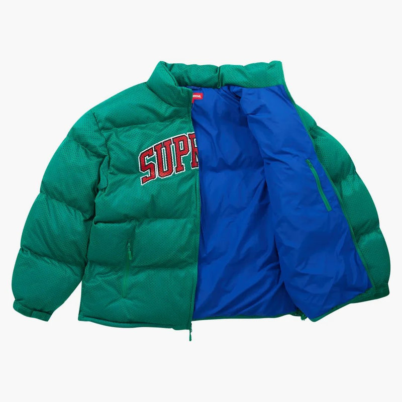 Supreme mesh jersey buffer jacket green