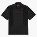 Supreme Mesh Panel de lino S/s camisa negra