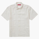 Supreme Mesh Panel de lino S/s camisa blanca