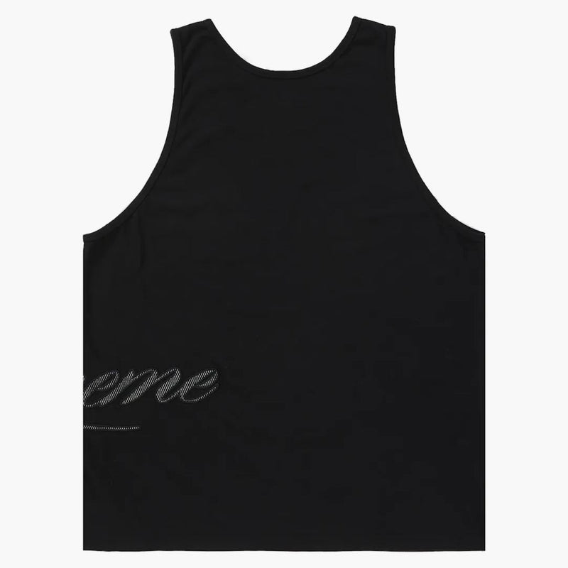 Supreme mesh script tank top black