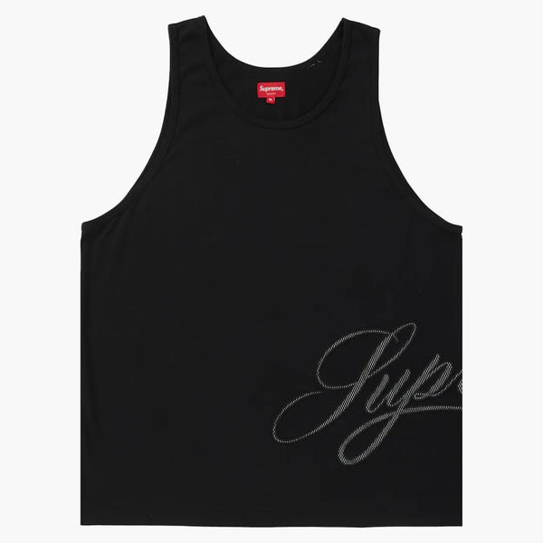 Supreme mesh script tank top black