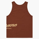 Nejvyšší síťová skript Tank Top Brown