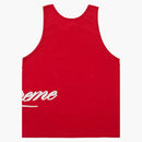 Supreme Mesh Script Tank Top Red