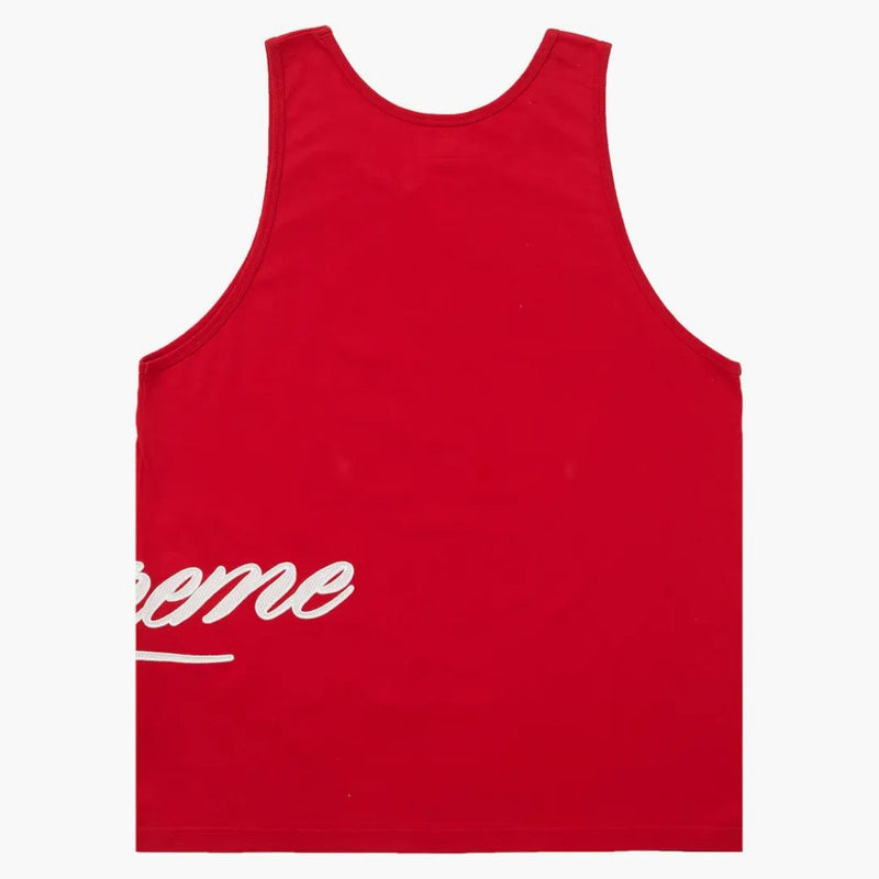 Supreme mesh script tank top red