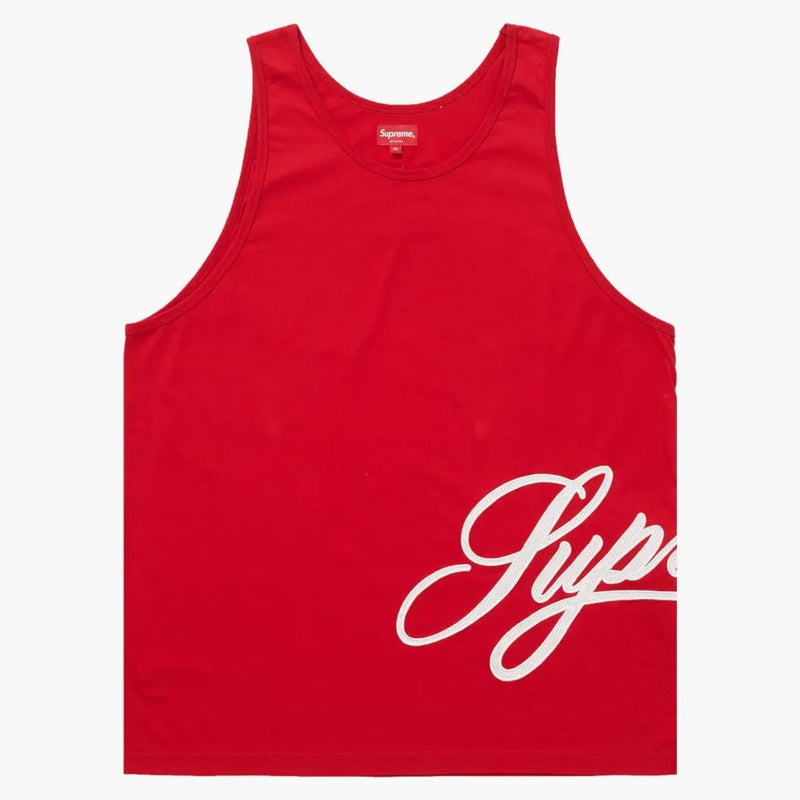 Supreme mesh script tank top red