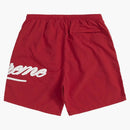 Supreme mesh script water short red
