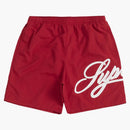 Supreme mesh script water short red