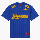 Supreme Mesh Stripe Football Jersey Royal