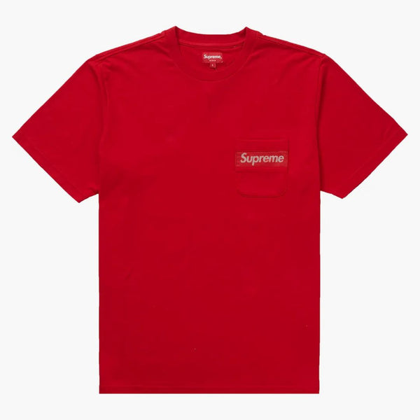 Supreme mesh stripe pocket tea red
