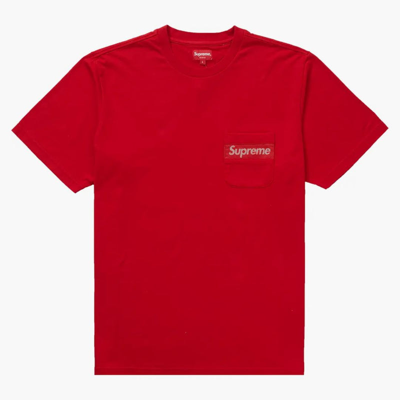 Supreme mesh stripe pocket tea red