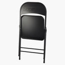 Silla plegable de metal suprema negro