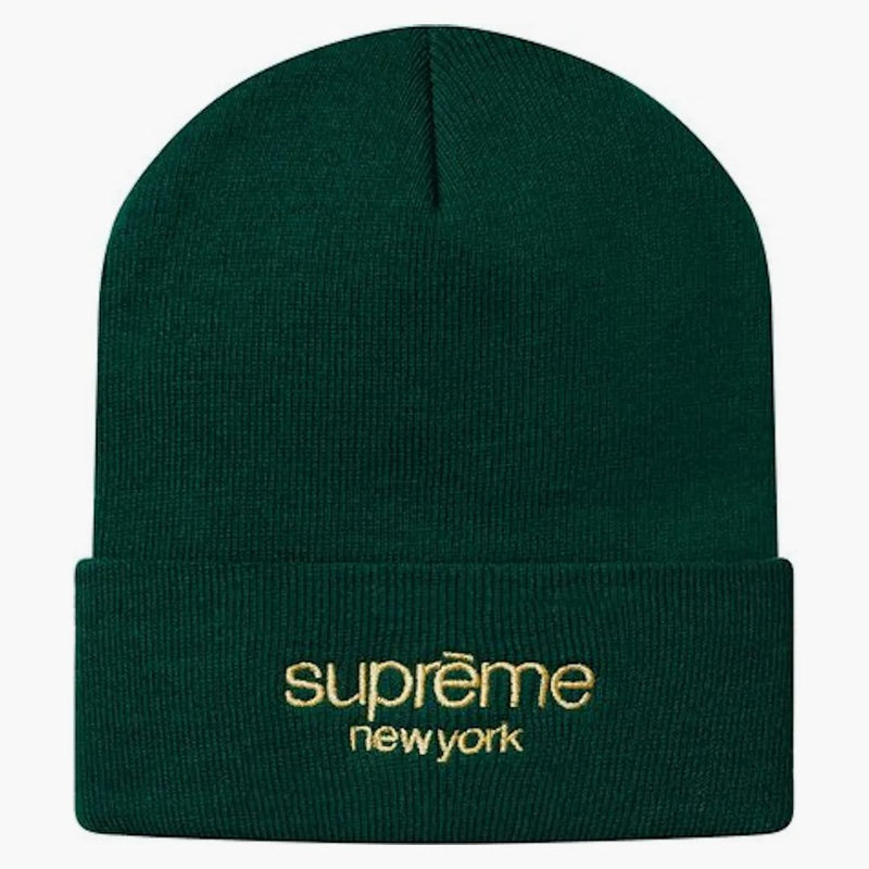 Nejvyšší kovová klasická logo Beanie Green