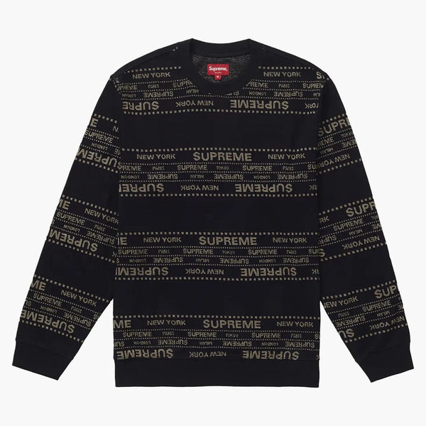 Supreme Metallic Jacquard Crewneck Black