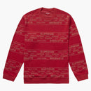 Supreme Metallic Jacquard Crewneck Red