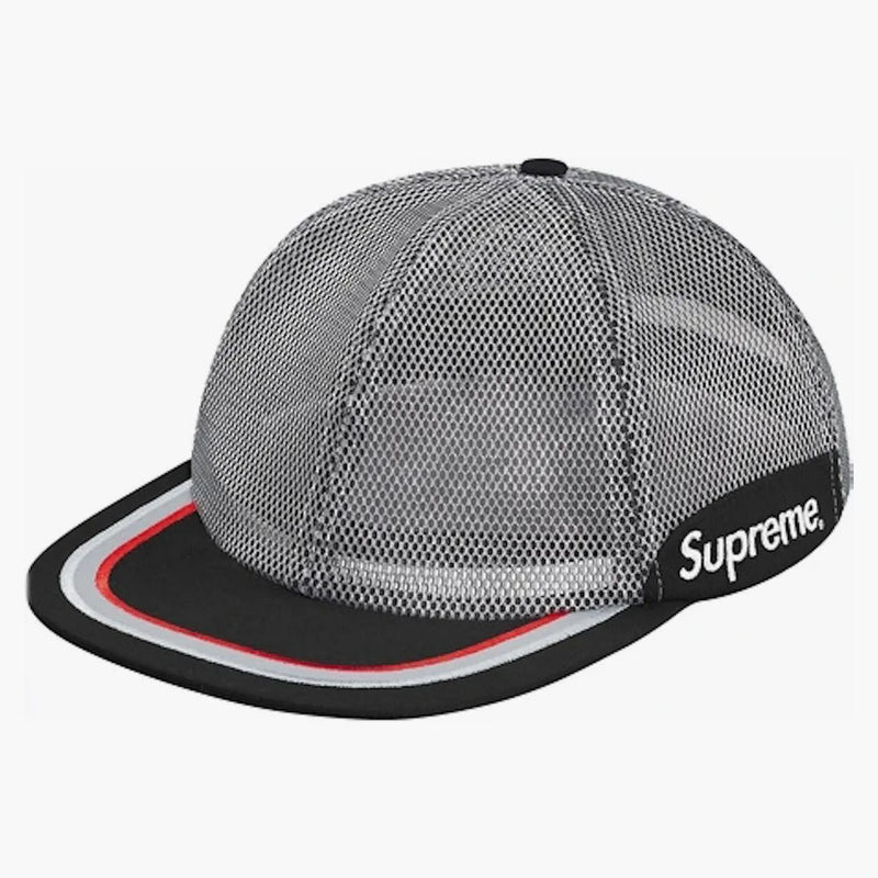 Supreme Metallic Mesh 6-panel Hat Silver
