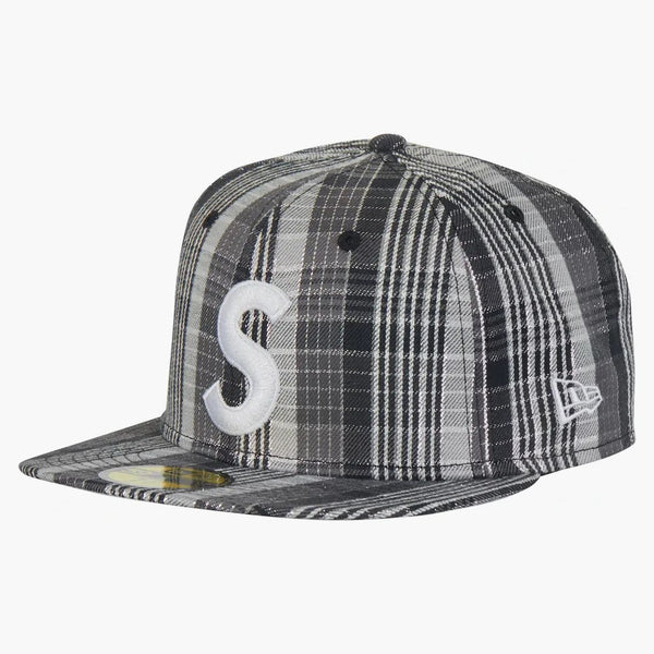 Supreme metallic plaid s logo new era has black