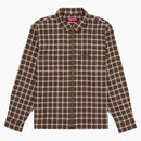 Supreme Metallic Plaid Zip Up Shirt Multicolor