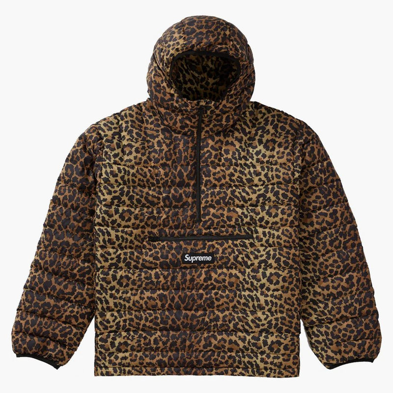 Supreme Micro Down Half Zip Hooded Pullover (FW21) Leopard
