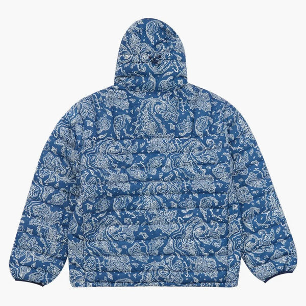 Supreme Micro Down Half Zip Hooded Pullover (FW22) Blue Paisley