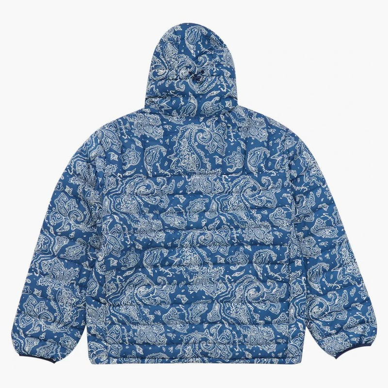 Supreme Micro Down Half Zip Hooded Pullover (FW22) Blue Paisley