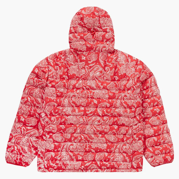Supreme Micro Down Half Zip Hooded Pullover (fw22) Red Paisley