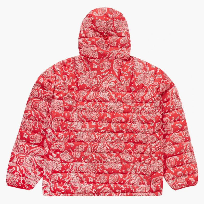Supreme Micro Down Half Zip Hooded Pullover (fw22) Red Paisley