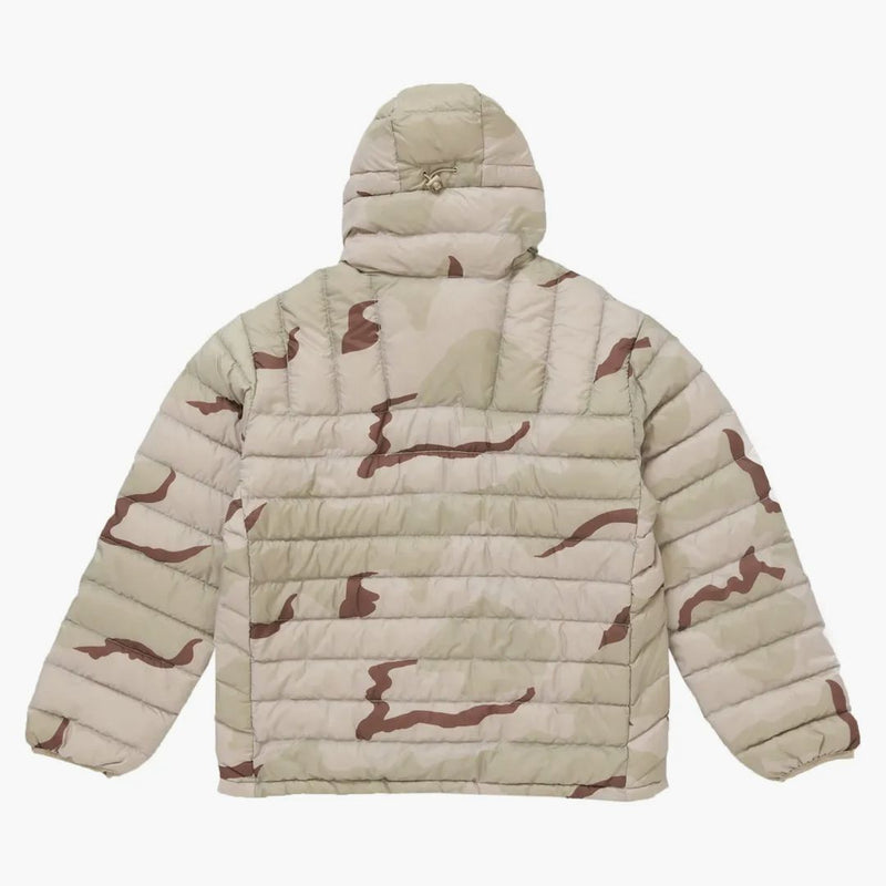 Nejvyšší micro dolů poloviční zip sběr s kapucí (FW24) Desert Camo
