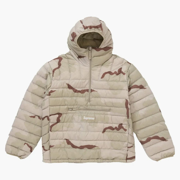 Nejvyšší micro dolů poloviční zip sběr s kapucí (FW24) Desert Camo