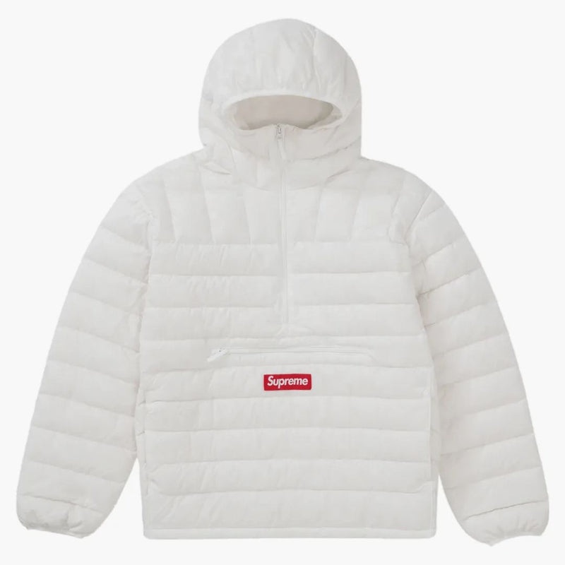 Micro Micro Down Pullover con cappuccio mezza zip