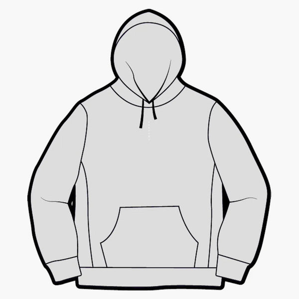 Supreme Micro Logo Hooded Sweatshirt Ash Grey