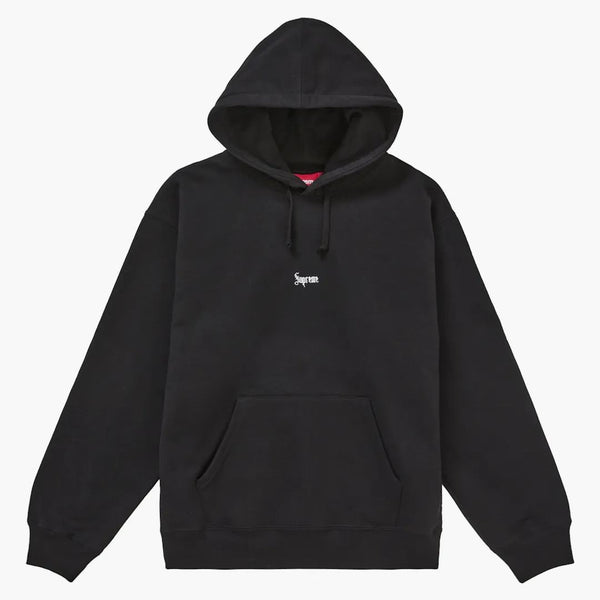 Supreme Micro Logo Hooded Sweatshirt (fw24) Black