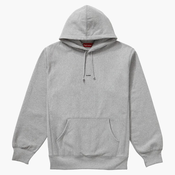 Supreme Micro Logo Hooded Sweatshirt Heather Grey