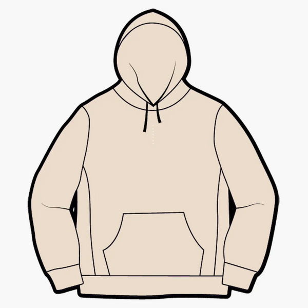 Supreme Micro Logo Hooded Sweatshirt Natural