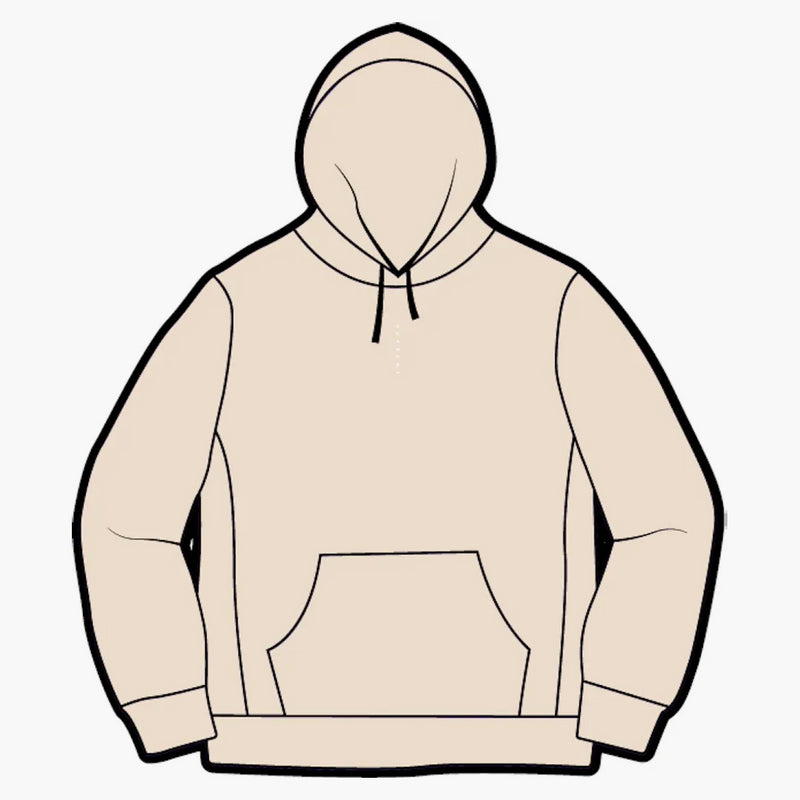 Supreme Micro Logo Hooded Sweatshirt Natural